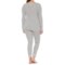 1VJJG_2 Tahari Cotton-Cashmere Waffle-Knit Lounge Set - Long Sleeve