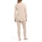 1VJJG_3 Tahari Cotton-Cashmere Waffle-Knit Lounge Set - Long Sleeve