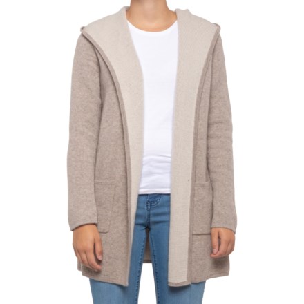 tahari hooded cardigan