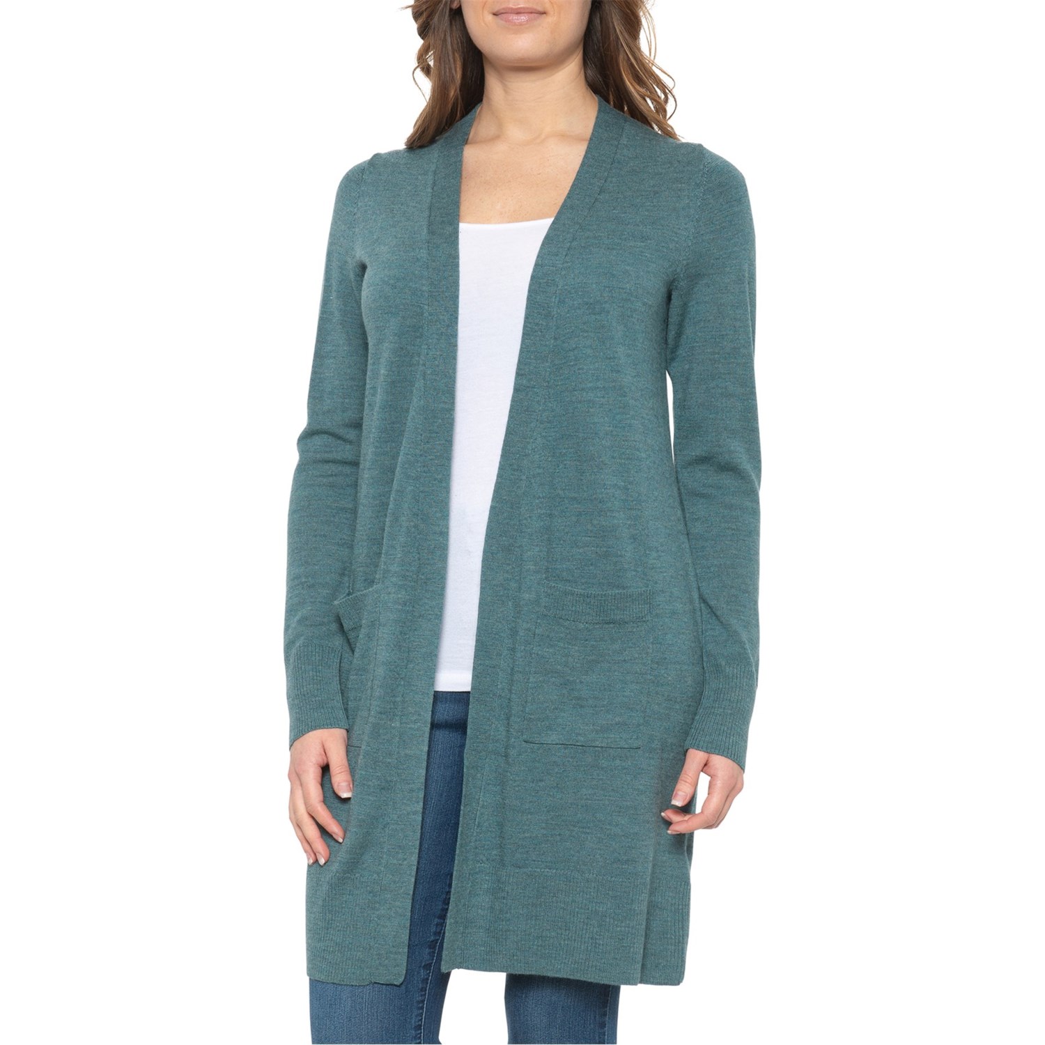 womens teal cardigan sweater