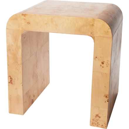 Tahari Okin Burled Wood Side Table in Natural