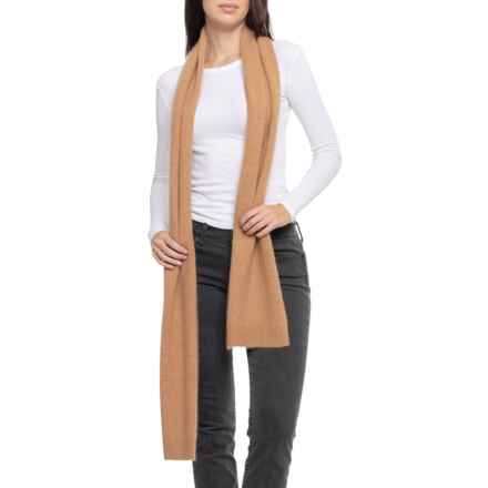 Tahari Overwashed Scarf - Cashmere, 81x11” in Golden Bark