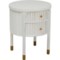 5CHMD_4 Tahari Round 2-Drawer Side Table - 20x20x24”