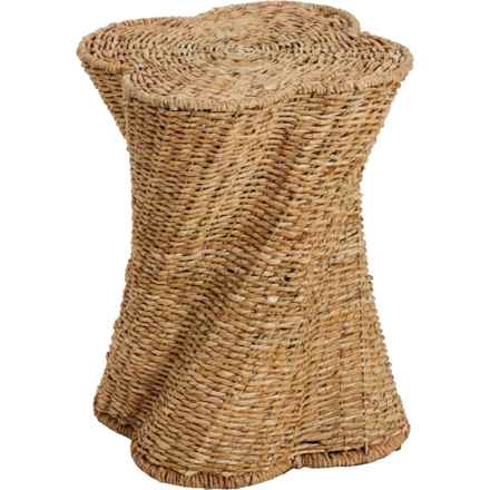Tahari Seagrass Wrapped Twisted Table - 17x17x22” in Natural
