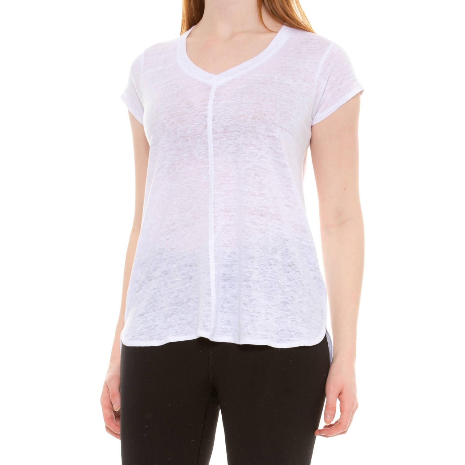Seamed V-Neck Tee Shirt main image 1