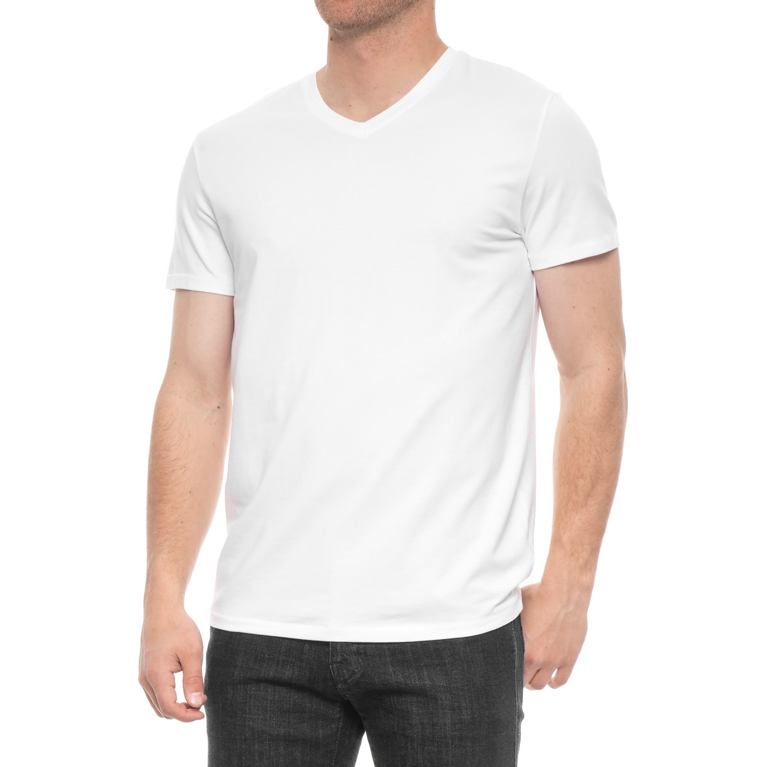 Tahari Slim Fit V-Neck Shirt – Short Sleeve (For Men)