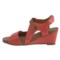 248WR_2 Taos Footwear Chrissy Wedge Sandals - Leather (For Women)