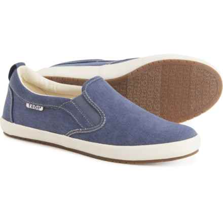 Taos Footwear Dandy Sneakers - Slip-Ons (For Women) in Blue Wash Canvas