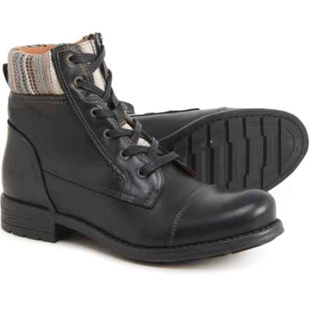 Taos Footwear Made in Portugal Captain Lace-Up Boots - Leather (For Women) in Black