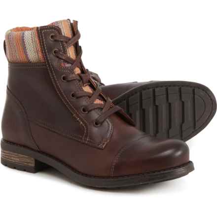 Taos Footwear Made in Portugal Captain Lace-Up Boots - Leather (For Women) in Brown