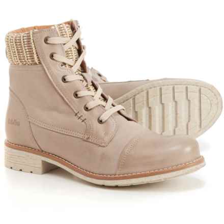 Taos Footwear Made in Portugal Captain Lace-Up Boots - Leather (For Women) in Stone