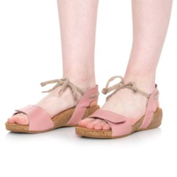 Taos Footwear Made in Spain Back and Forth Sandals - Leather (For Women) in Vintage Pink