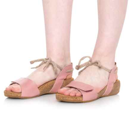 Taos Footwear Made in Spain Back and Forth Sandals - Leather (For Women) in Vintage Pink