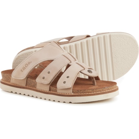 Taos Women's Beauty 2 Sandals - Black Leather With Arch Support & Cool Recovery Foam Footbed