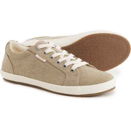 Taos Footwear Star Sneakers - Canvas (For Women) in Khaki Wash Canvas