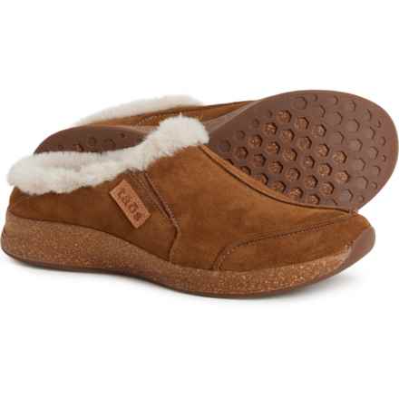 TAOS Future Shearling Clogs - Suede (For Women) in Chestnut Suede