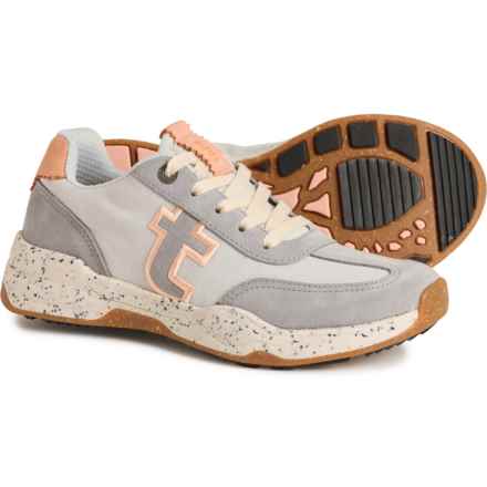 TAOS Titan Sneakers - Leather (For Women) in Grey/Peach Multi
