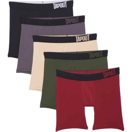 Tapout Mesh Boxer Briefs - 5-Pack in Black/Grey/Earth Tones Multi