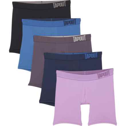 Tapout Mesh Boxer Briefs - 5-Pack in Black/Purple/Blue Multi