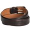 8168K_2 Tardini Smooth Calfskin Leather Belt - Polished Buckle (For Men)