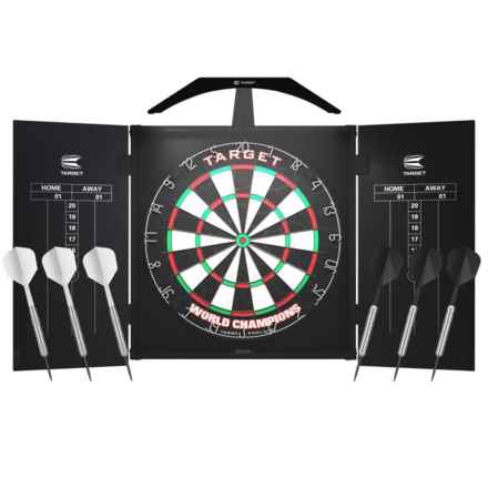 Target Arc Cabinet Dartboard Set in Black