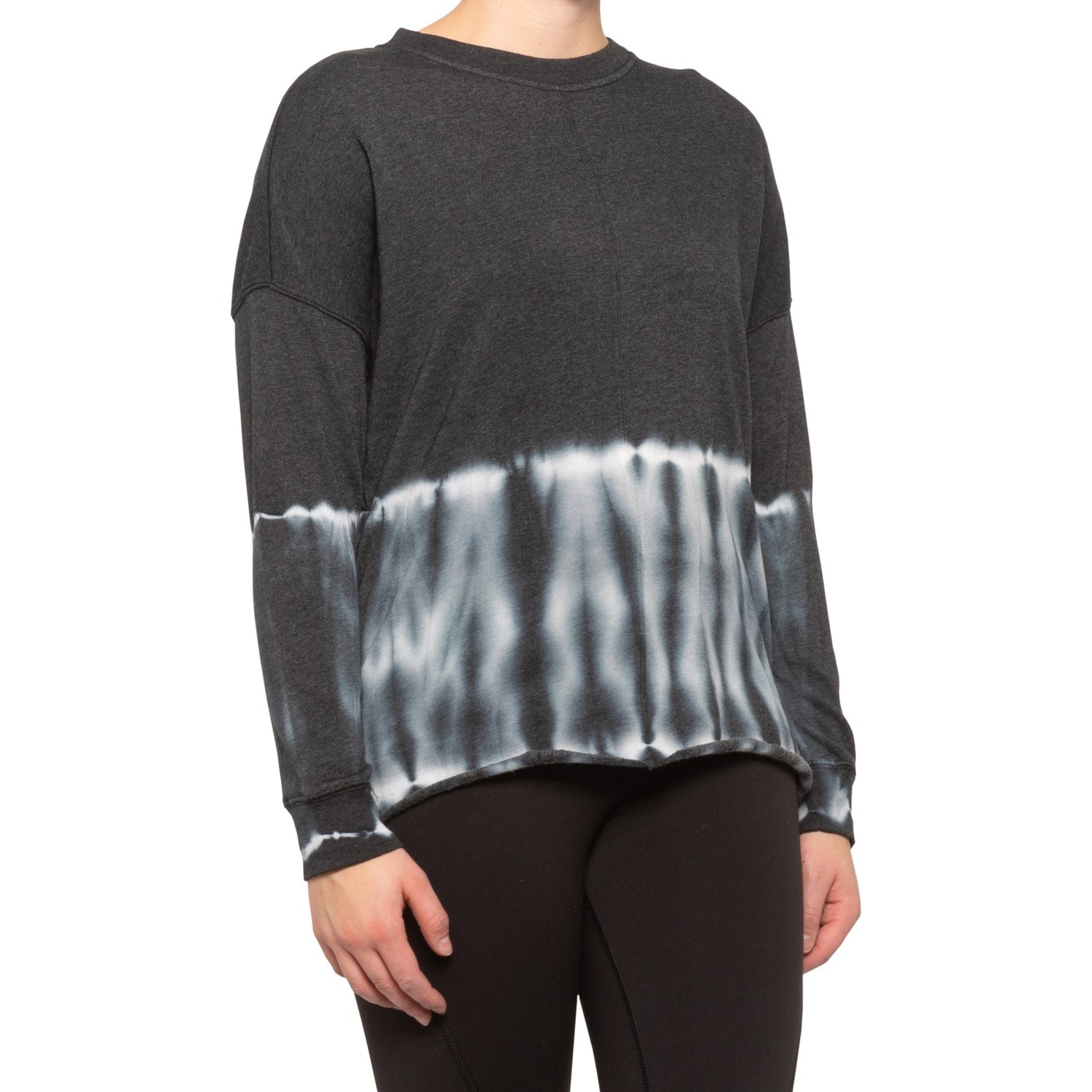 womens black tie dye sweatshirt