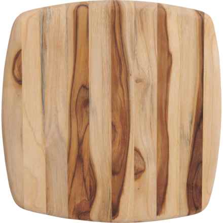 Teakhaus Rounded Edge Cutting Board - 16x16” in Natural