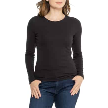 LeeAnn - Solid Black 1x1 Rib