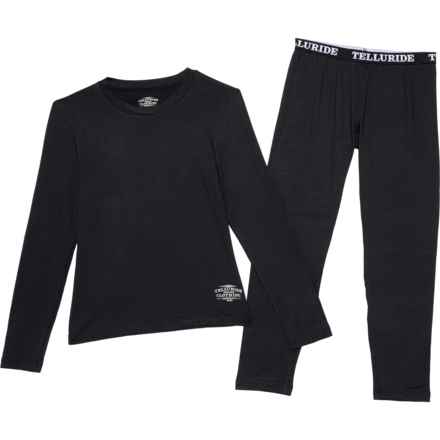 Telluride Clothing Company Big Boys Base Layer Top and Pants Set - Long Sleeve in Black