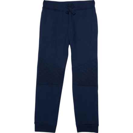 Telluride Clothing Company Big Boys Quilted Knee Patch Joggers in Peacoat