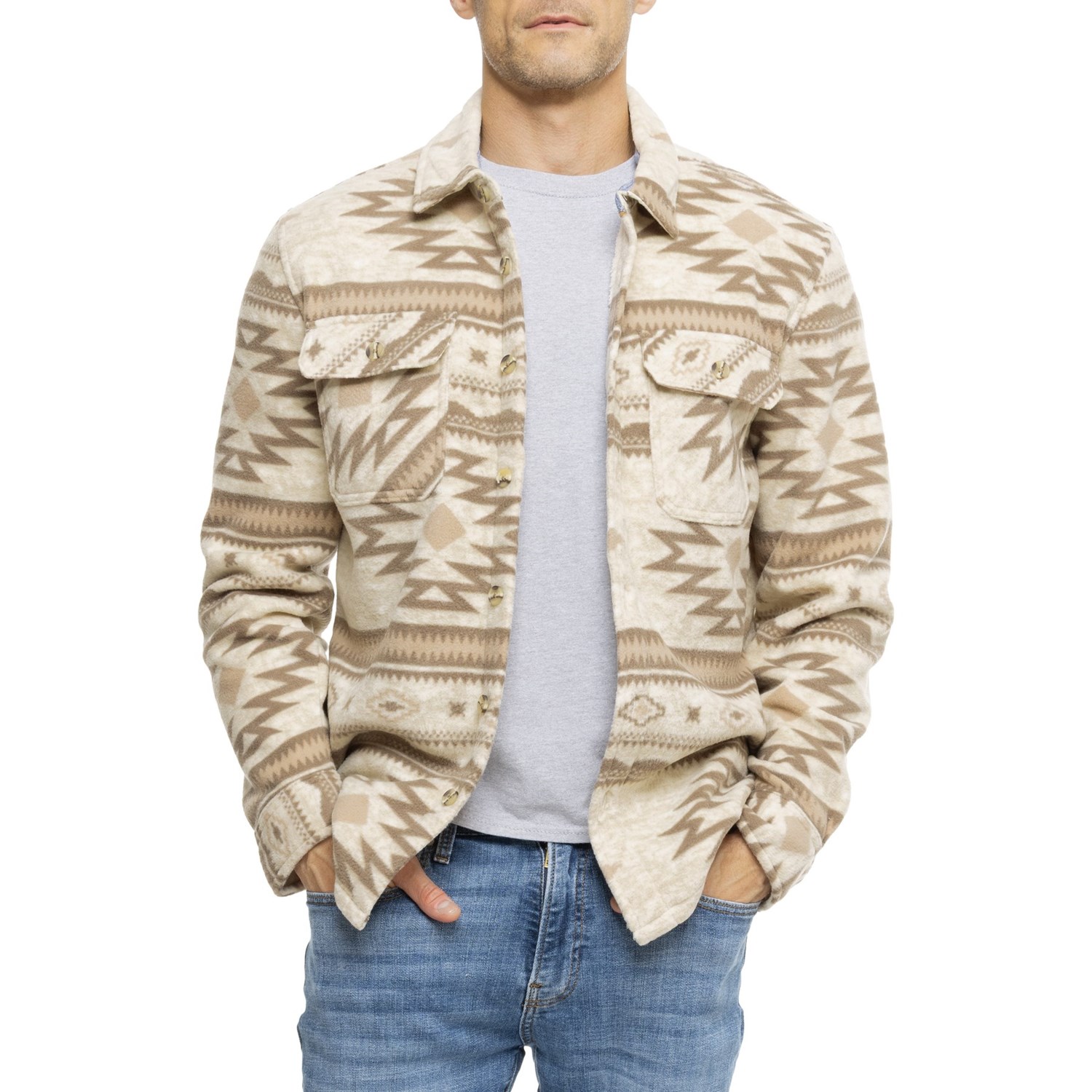 Telluride Clothing Company Bismarck Sherpa Flannel Shirt Jacket