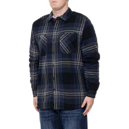 Telluride Clothing Company Cart Plaid Flannel Button-Front Shacket in Stone Combo