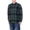 Telluride Clothing Company Cart Plaid Heavyweight Flannel Shacket - Sherpa Lined in Forest Combo