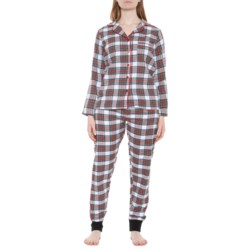 Telluride Clothing Company Cotton Flannel Pajamas - Long Sleeve in Mistletoe Tartan