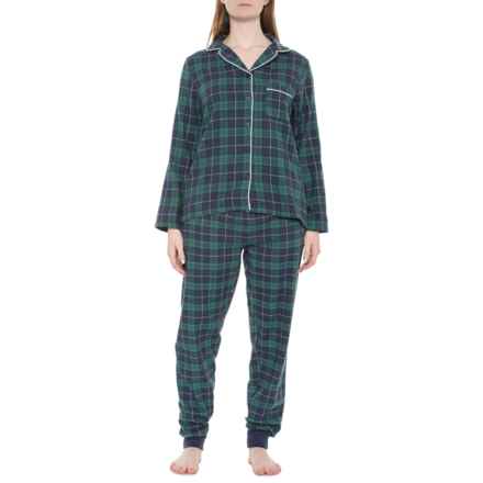 Telluride Clothing Company Cotton Flannel Pajamas - Long Sleeve in North Pole Plaid