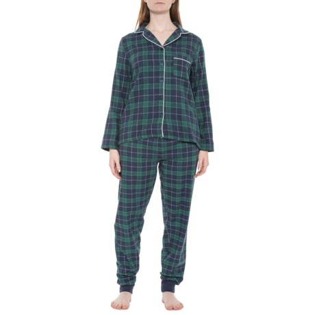 Telluride Clothing Company Cotton Flannel Pajamas - Long Sleeve in North Pole Plaid