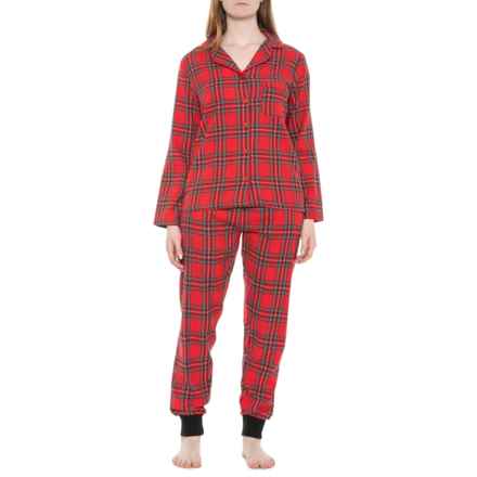 Telluride Clothing Company Cotton Flannel Pajamas - Long Sleeve in Pointessa Red Tartan