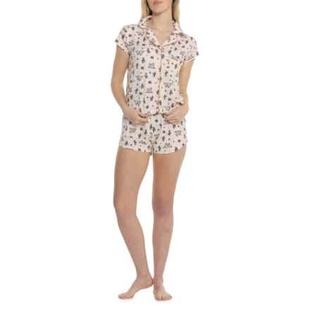 Telluride Clothing Company Desert Sun Boxy Notch Collar Shirt and Shortie Pajamas - Short Sleeve in Desert Sun