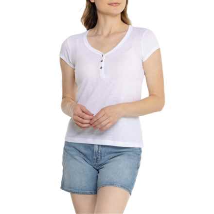 Telluride Clothing Company Henley T-Shirt - Short Sleeve in Brilliant White