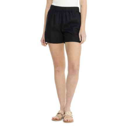 Telluride Clothing Company Linen Pull-On Shorts in Black Beauty