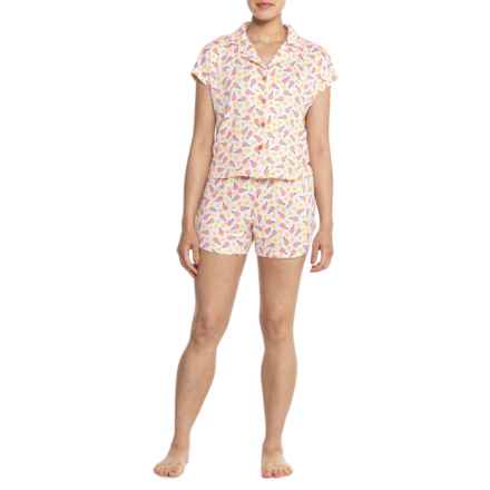 Telluride Clothing Company Notch Collar Pickleball Pajamas - Short Sleeve in Pickleball Time