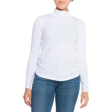 Telluride Clothing Company Pima Cotton and Modal Turtleneck - Long Sleeve in Brilliant White