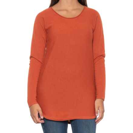 Telluride Clothing Company Rolled Scoop Neck Sweater - Merino Wool in Texas Clay