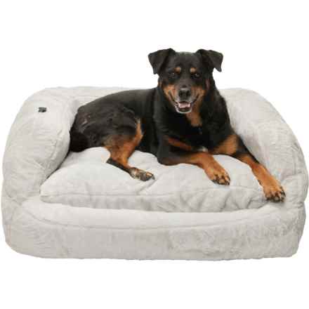 Telluride Clothing Company Sierra Koda Orthopedic Bolster Dog Bed - 36x27x12” in Oyster Mushroom