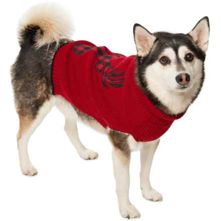 Telluride Clothing Company Stag Head Dog Sweater in Red