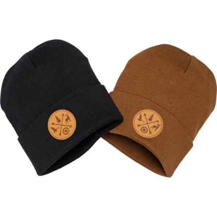 Telluride Clothing Company Super Soft Beanies - 2-Pack (For Big Boys) in Wheat/Black