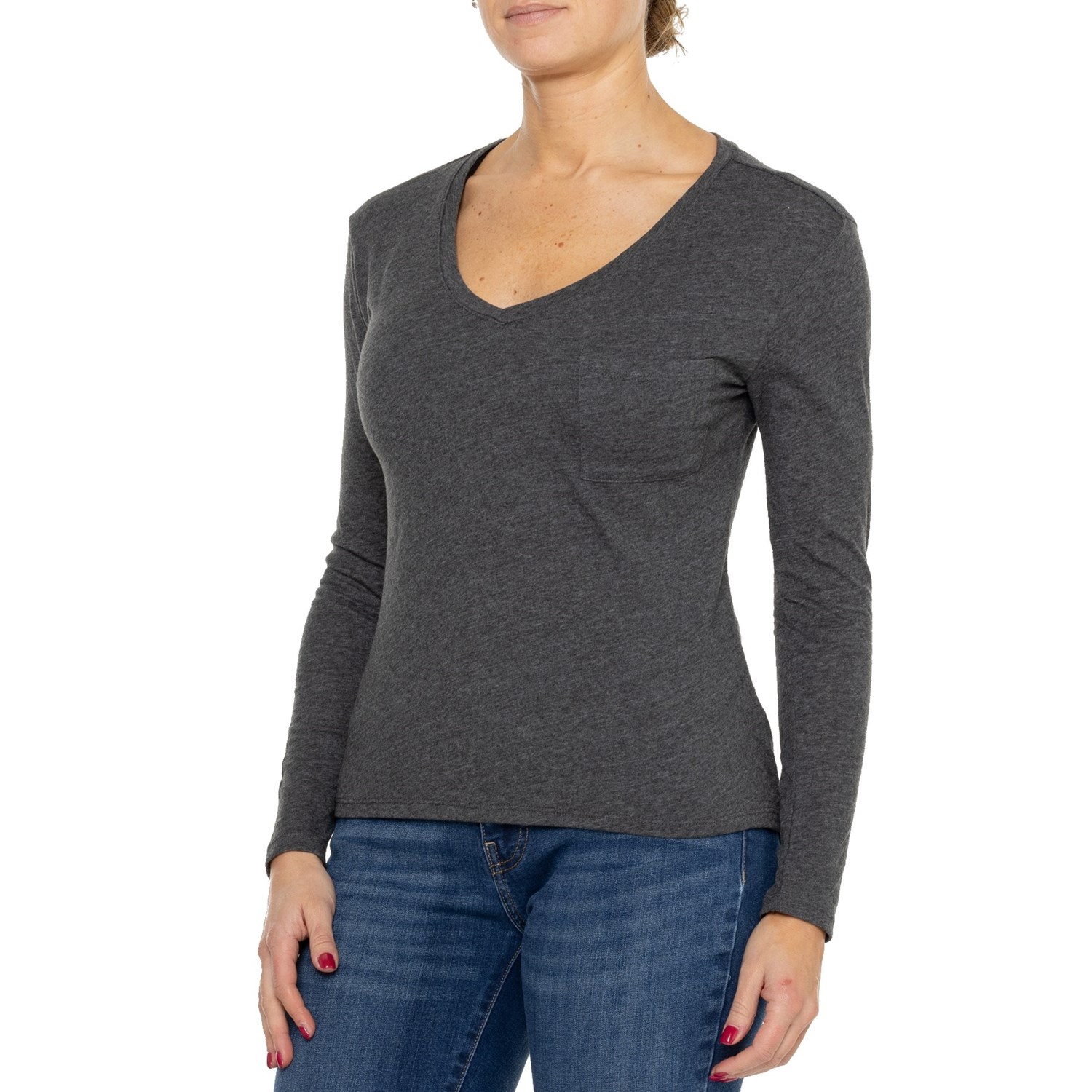 Telluride Clothing Company V-Neck Pocket T-Shirt - Long Sleeve - Save 61%