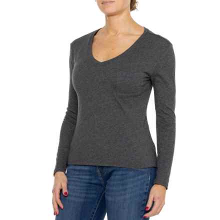 Telluride Clothing Company V-Neck Pocket T-Shirt - Long Sleeve in Charcoal Grey