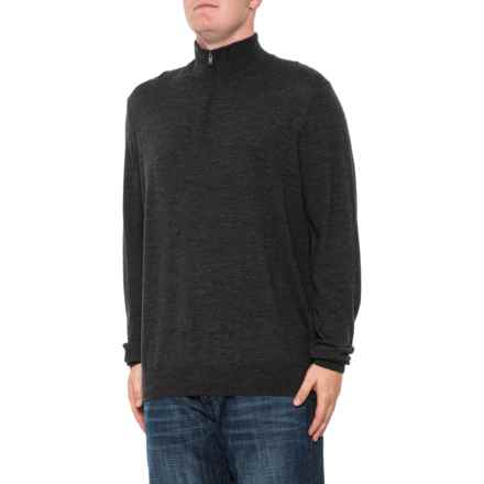 Telluride Clothing Company Zip Neck Sweater - Merino Wool in Charcoal Grey