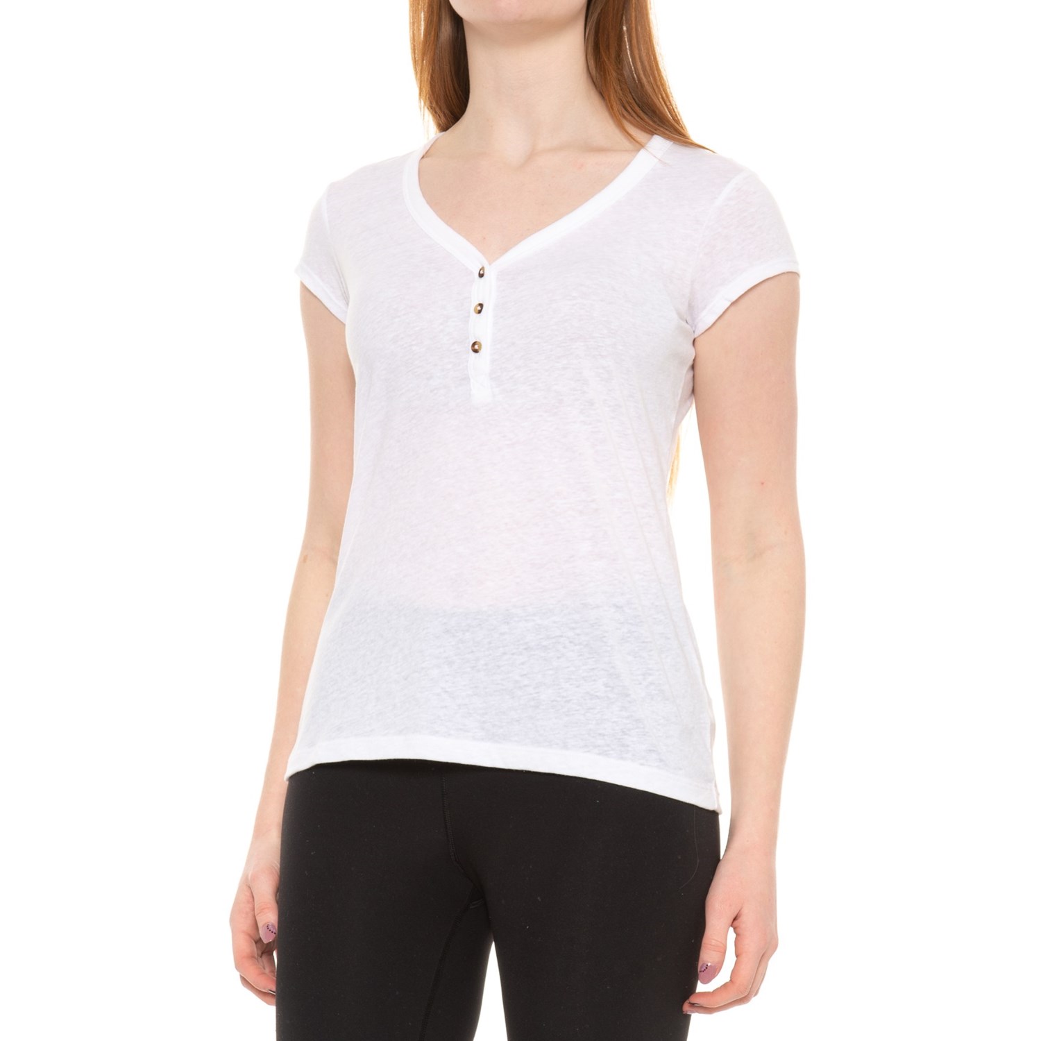 Xihbxyly Womens Tops, Women's Casual Henley V-Neck Shirt Short Sleeve Buttons Up T Shirts Loose Fit Pleated Tunic Blouse Tops Plus Size Summer Savings